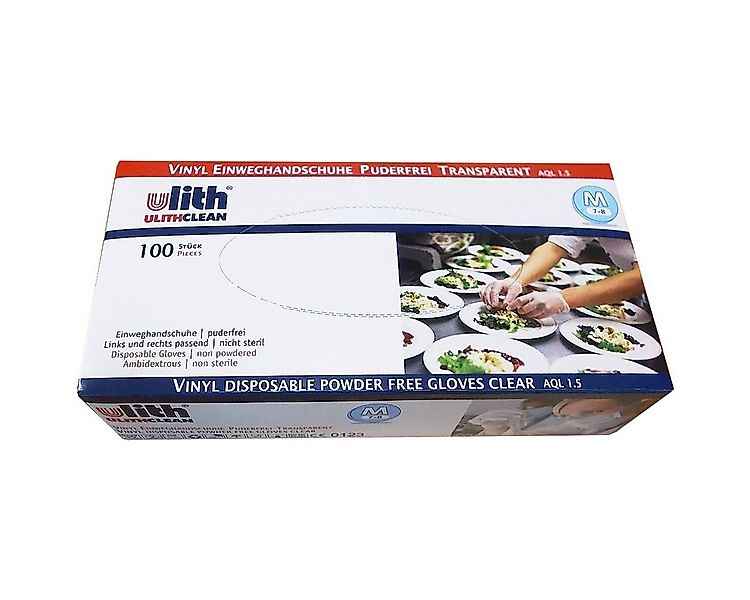 Ulith Einweghandschuhe (100-St) re/li passend, Vinyl, natur / puderfrei, 10 günstig online kaufen