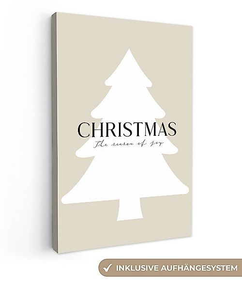 OneMillionCanvasses® Leinwandbild Weihnachtsbaum - Japandi - Weihnachten - günstig online kaufen