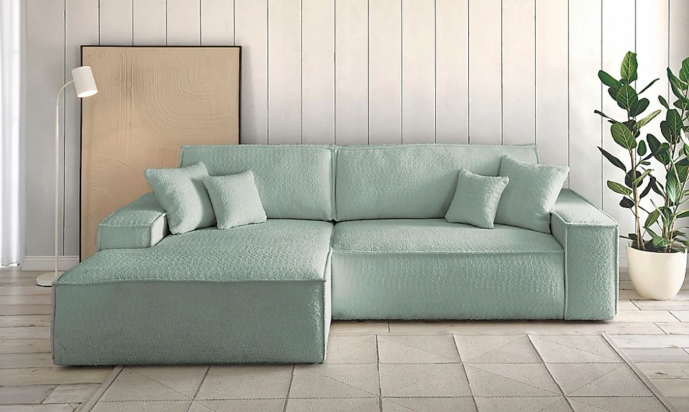 OTTO home Ecksofa "FINNLEY, L-Form 257 cm, Schlafsofa" mit Bettkasten, in B günstig online kaufen
