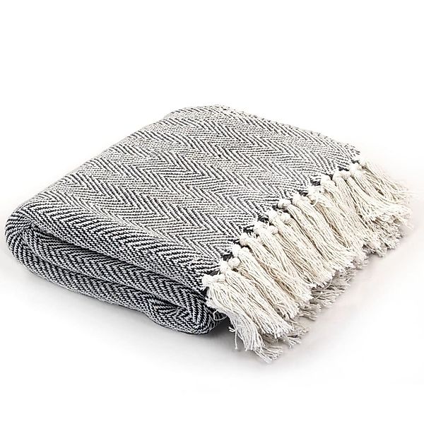 Plaid Kuscheldecke mit Fransen, trendigen Design,aus günstig online kaufen