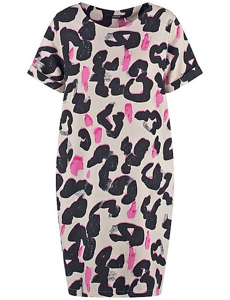 Taifun Midikleid – Midikleid mit All-Over-Print & Rundhalsausschnitt - Kurz günstig online kaufen