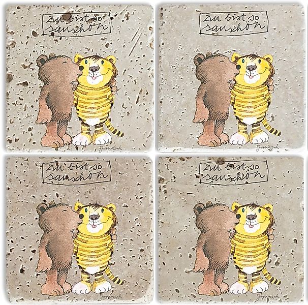 LuckyLinde Getränkeuntersetzer »Der kleine Bär und der Tiger«, (Set, 4 tlg. günstig online kaufen