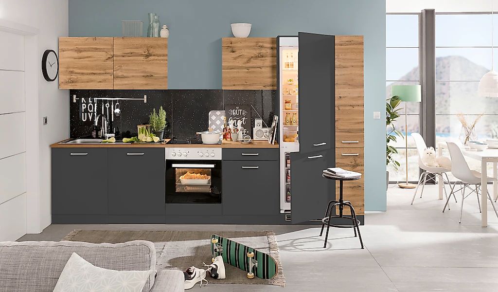 KOCHSTATION Küchenzeile "KS-Kehl" ohne E-Geräte, Breite 330 cm, für Kühl/Ge günstig online kaufen