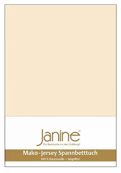 Janine Janine Spannbetttuch Mako-Feinjersey 5007 leinen (27) Größe:  150x20 günstig online kaufen