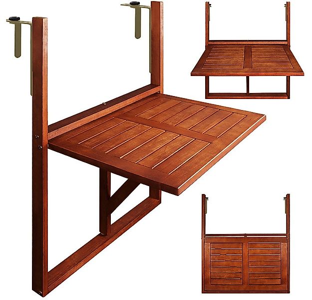 Casaria Balkonhängetisch Akazie (1-St), klappbar Holz FSC®-zertifiziert 40k günstig online kaufen