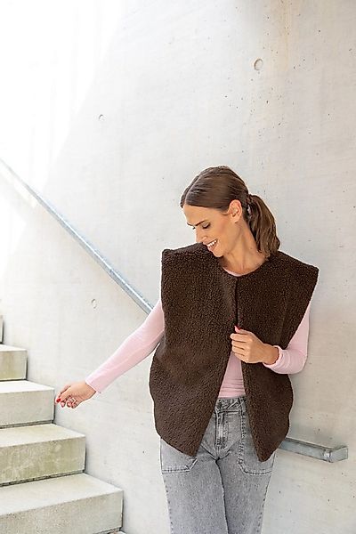 von Herzen Fellimitatweste Teddyweste schokobraun – ärmellos – Onesize – Tr günstig online kaufen