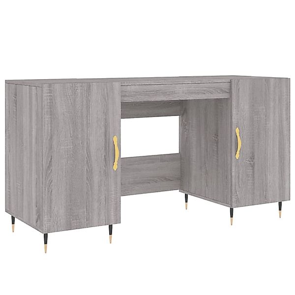 vidaXL Schreibtisch Grau Sonoma 140x50x75 cm Holzwerkstoff 829530 günstig online kaufen