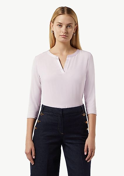 Comma Shirttop Shirt mit Satinblende im günstig online kaufen