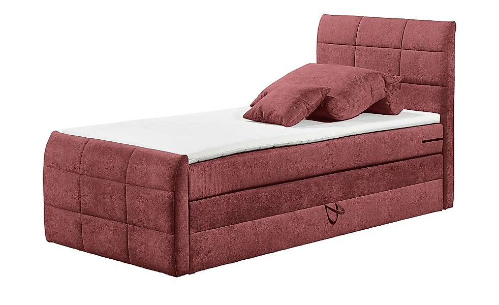 uno Boxspringbett mit Bettkasten Kosmo ¦ rot ¦ Maße (cm): B: 103 H: 113 Bet günstig online kaufen