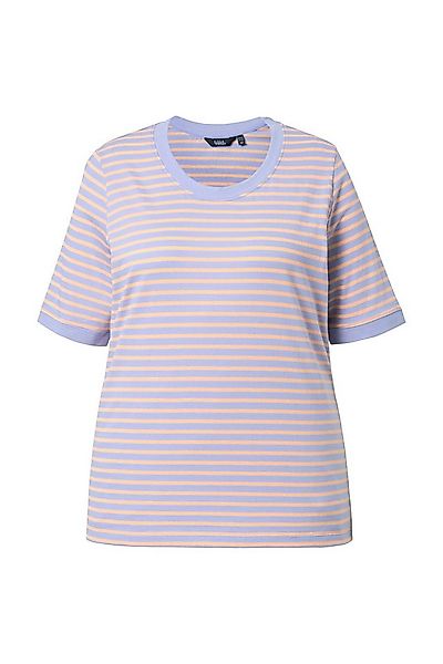Ulla Popken T-Shirt T-Shirt Ringel Classic Rundhals Halbarm günstig online kaufen