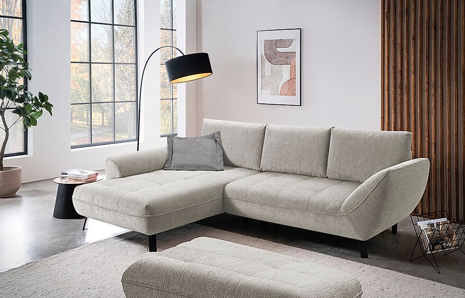 exxpo - sofa fashion Ecksofa »Bellini, Materialmix oder komplett Struktur, günstig online kaufen