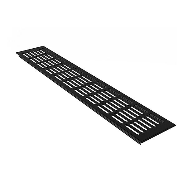 MS Beschläge Zuluftgitter 100 x 300 mm Aluminium Schwarz RAL 9005 günstig online kaufen