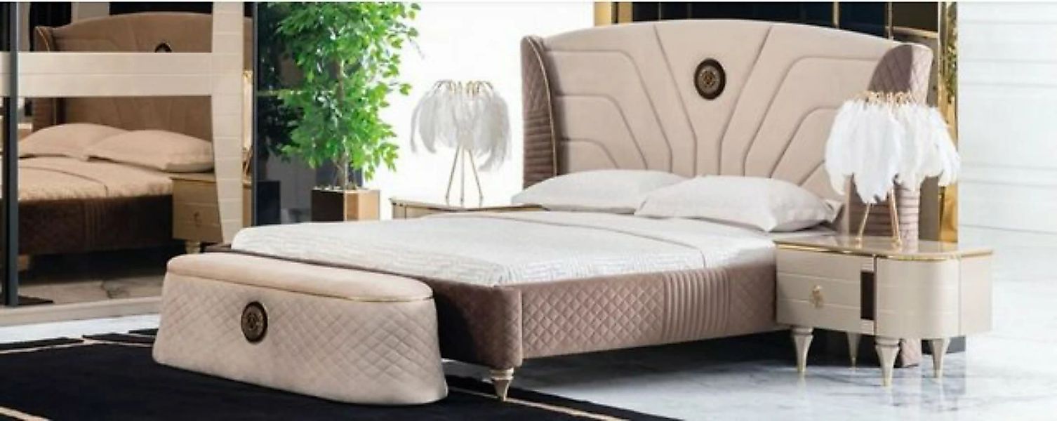 JVmoebel Bett Betten Doppelbett Hotel Bettrahmen Doppel Holz Möbel Bett Pol günstig online kaufen