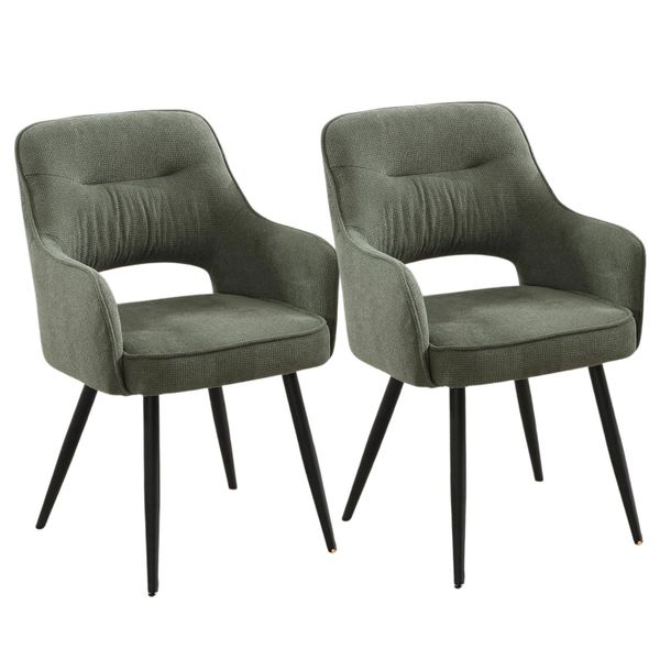 WAHSON OFFICE CHAIRS Esszimmerstuhl Gepolsterte Chenille-Essstühle günstig online kaufen