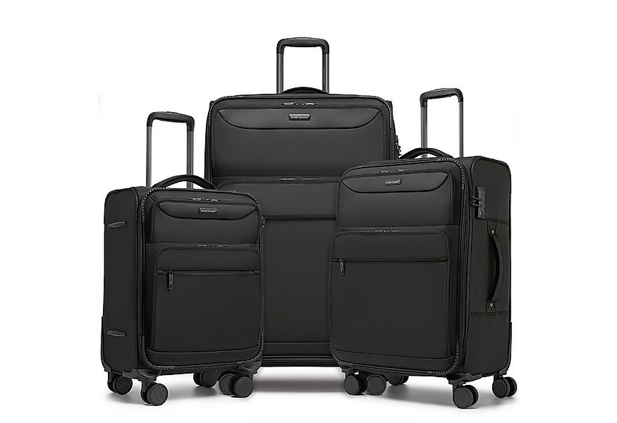 British Traveller Handgepäck-Trolley Stoffkoffer erweiterbar mit Frontfäche günstig online kaufen