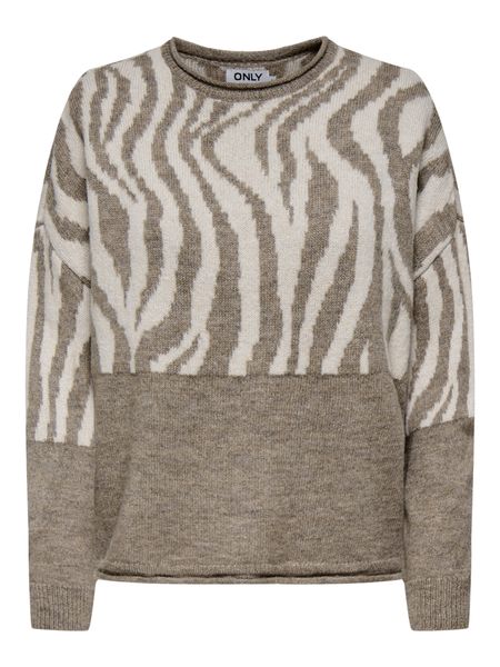 ONLY Rundhalspullover ONLJADE ANIMAL LS O-NECK günstig online kaufen