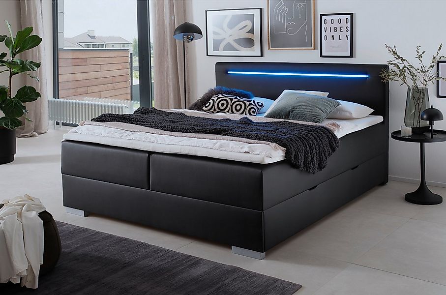 meise.möbel Boxspringbett Las Vegas 2, inkl. LED Beleuchtung im Kopfteil, m günstig online kaufen