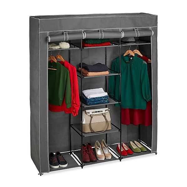 relaxdays Stoffschrank XXL Stoffschrank mit 2 günstig online kaufen