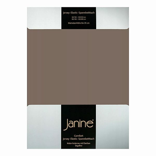 Janine Spannbetttuch Elastic-Jersey 5002 capuccino Größe:  150x200 cm günstig online kaufen