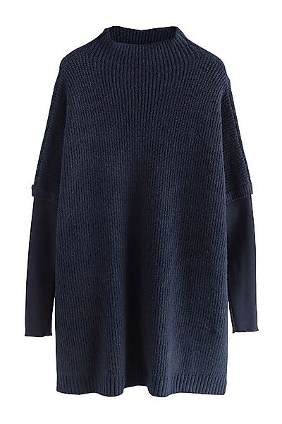 Next Strickponcho Gerippter Poncho mit vorgetäuschten Lagen (1-tlg) günstig online kaufen