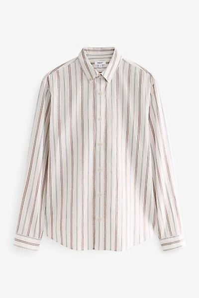 Next Langarmhemd Strukturiertes Langarmhemd mit Streifen (1-tlg) günstig online kaufen