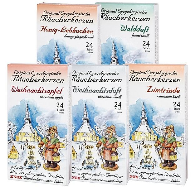 KNOX Duftkerze 5er Räucherkerzen Set, Räucherkerzen Größe M - Inhalt jeweil günstig online kaufen