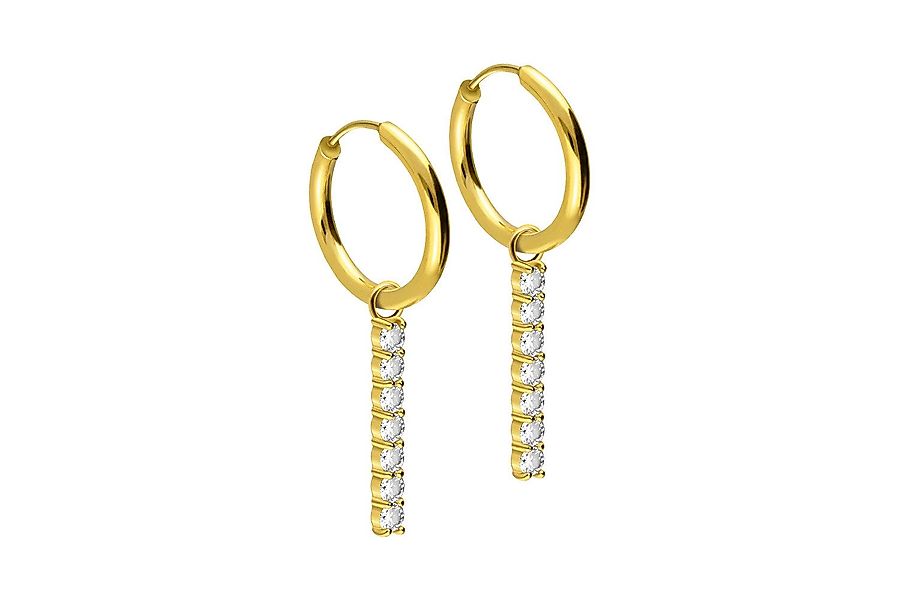 FILANGO Creolen-Set Chirurgenstahl Ohrclicker Creolen KRISTALLBALKEN günstig online kaufen