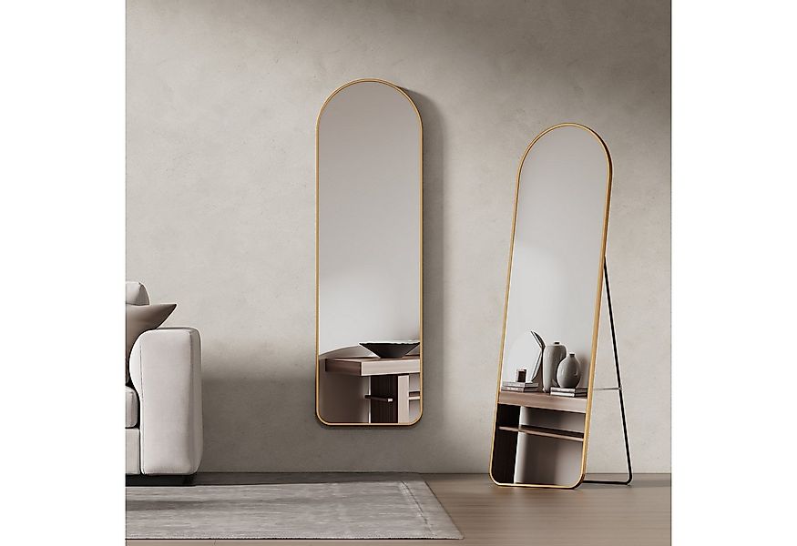 EMKE Standspiegel Bogen Standspiegel Ganzkörperspiegel mit Rahmen aus Alumi günstig online kaufen