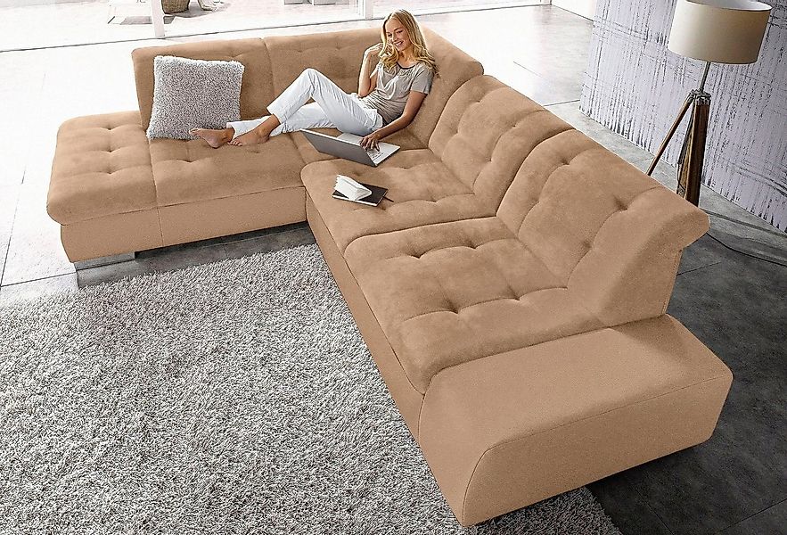 sit&more Ecksofa "Pale L-Form" inklusive Kopfteilverstellung, wahlweise mit günstig online kaufen