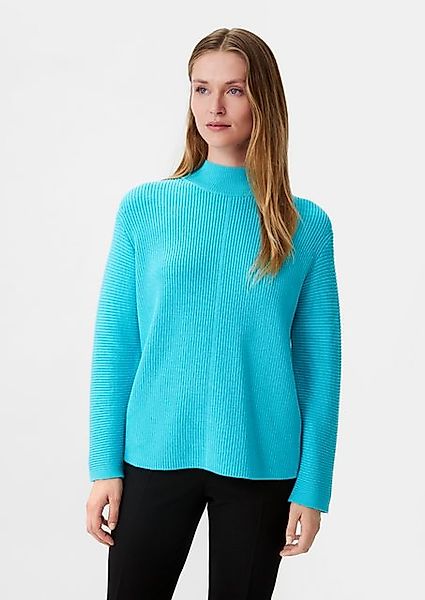 Comma Langarmshirt Strickpullover aus Viskosemix günstig online kaufen