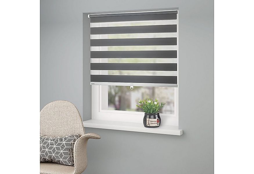 Doppelrollo Jan, my home, Lichtschutz, ohne Bohren, freihängend, Klemmfix, günstig online kaufen