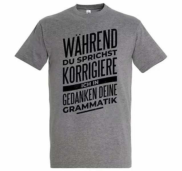 Youth Designz T-Shirt Ich Korrigiere Deine Grammatik Herren Shirt mit trend günstig online kaufen