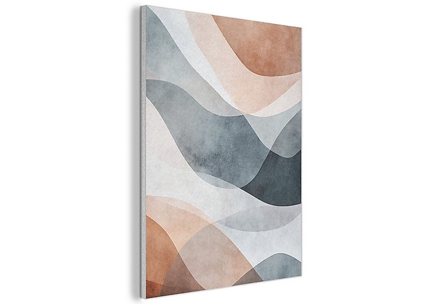 MuchoWow Gemälde Abstrakt - Wellen - Blau, Fotodruck (1 St), Akustikpaneele günstig online kaufen