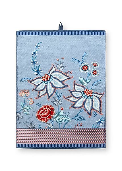 PiP Studio Geschirrtuch Flower Festival Geschirrtuch Blue 50 x 70 cm günstig online kaufen