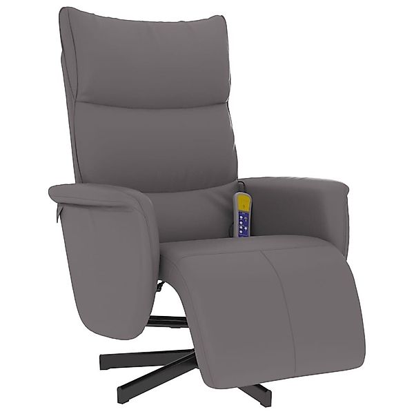 vidaXL Sessel Massagesessel mit Fußteil Grau günstig online kaufen