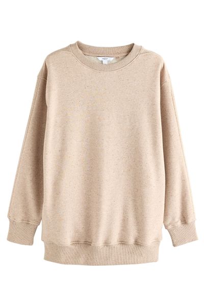 Next Longsweatshirt Angerautes Relaxed Fit Oversized-Sweatshirt günstig online kaufen