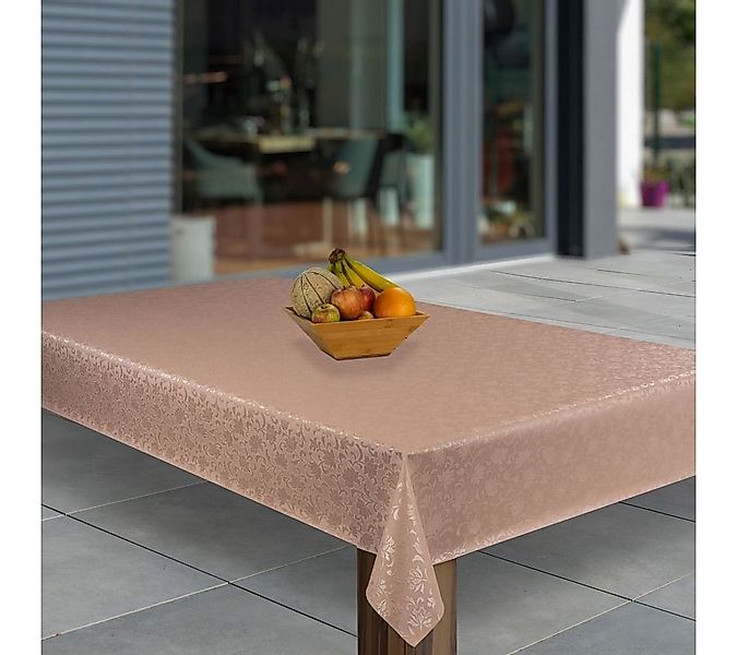 laro Tischdecke Wachstuch-Tischdecken Abwaschbar Rosa geprägt Blumen rechte günstig online kaufen