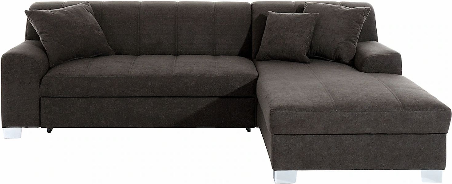 INOSIGN Ecksofa »Turah incl. Zierkissen, moderne Steppung, auch in Leder«, günstig online kaufen