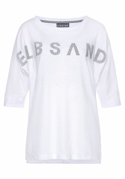 Elbsand 3/4-Arm-Shirt "Iduna" mit Logoprint, Baumwoll-Mix, lockere Passform günstig online kaufen