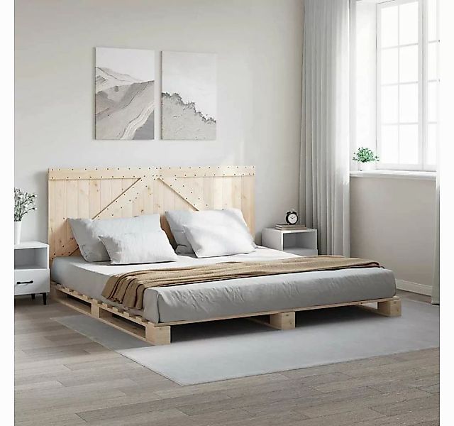 vidaXL Bett, Massivholzbett mit Kopfteil 180x200 cm Kiefer günstig online kaufen