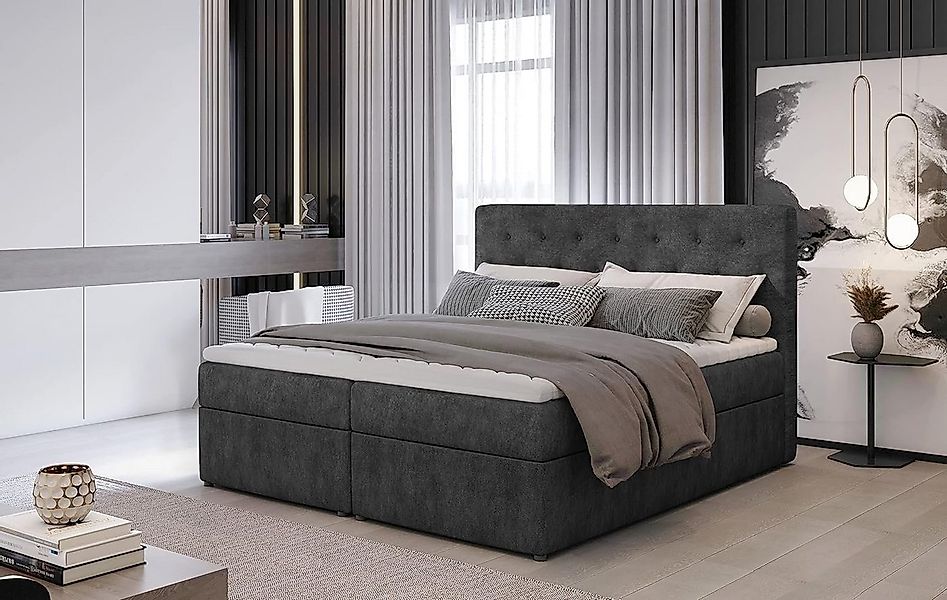 Best for Home Boxspringbett Loree mit Bettkasten Bonellfederkern inkl. 4 cm günstig online kaufen