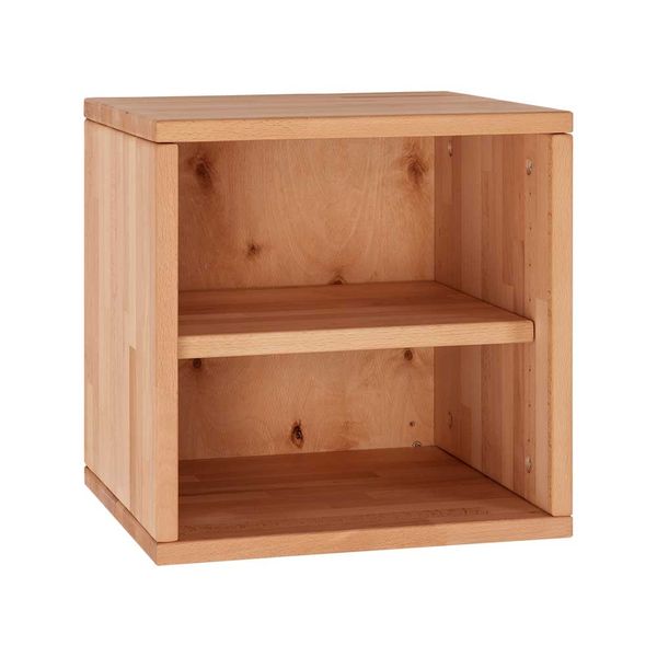 Massiver Regalwürfel aus Kernbuche Massivholz mit Rückwand günstig online kaufen
