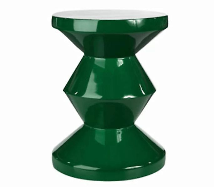 Hocker Zig Zag plastikmaterial grün / Kunststoff - Pols Potten - Grün günstig online kaufen