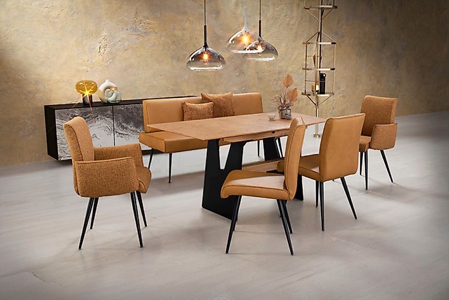 K+W Komfort & Wohnen Essgruppe »Giacomo I« Polsterbank, 2 Stühle und 2 Arml günstig online kaufen