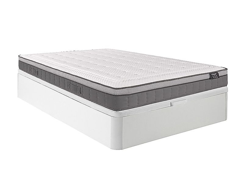 Set aus Bettgestell + Matratze - 160 x 200 cm - Hybridmatratze - 7-Zonen-Ta günstig online kaufen