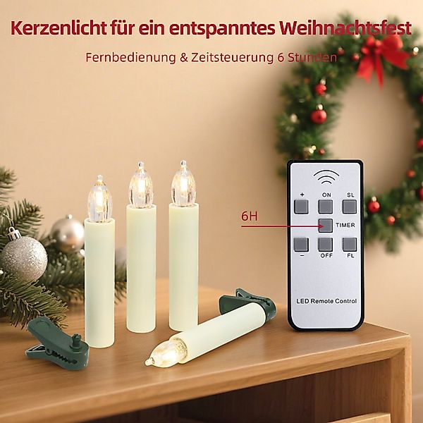 Gotoll LED-Christbaumkerzen D-LZ20-40-B Weihnachtskerzen mit Clip günstig online kaufen