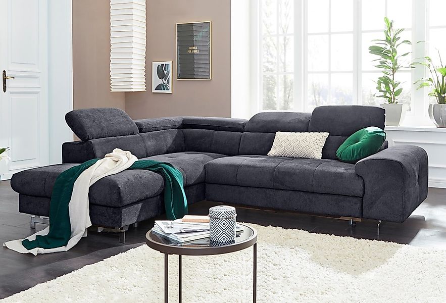 COTTA Ecksofa "Chef L-Form", mit Kopfteilverstellung, wahlweise mit Bettfun günstig online kaufen