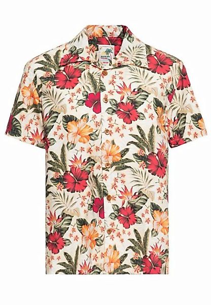 KingKerosin Kurzarmhemd mit Tropical Hawaiian Style günstig online kaufen