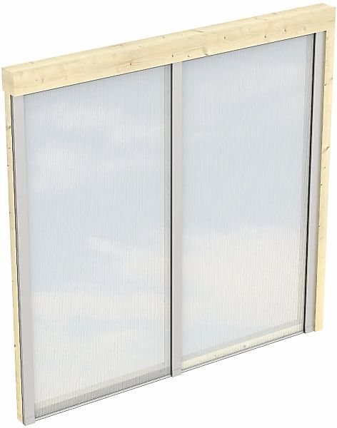 Skanholz Carport-Seitenwand m. Polycarbonat, Wandanbau günstig online kaufen