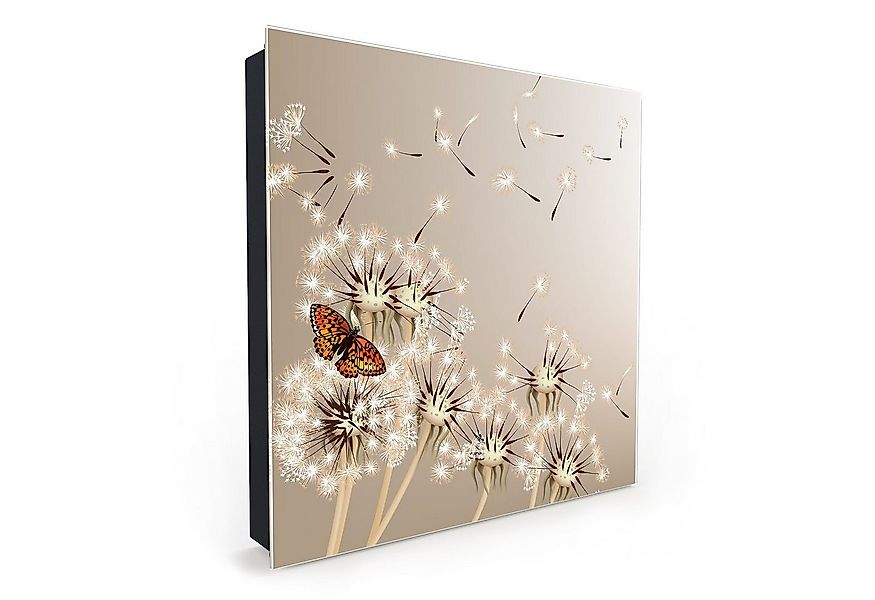 Primedeco Schlüsselkasten Magnetpinnwand mit Glasfront Löwenzahn und Schmet günstig online kaufen